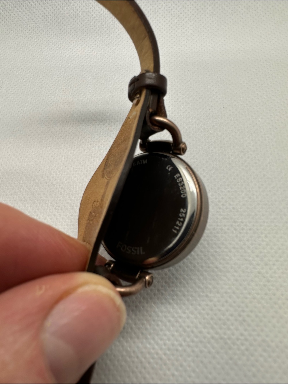 Fossil Georgia Women’s Watch with Brown Dial Bronzed Case and Leather Band - Picture 6 of 8